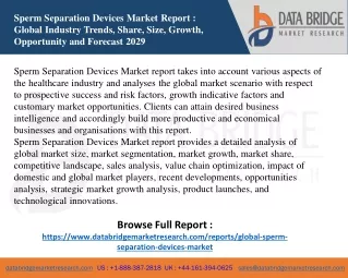 sperm separation devices market report global