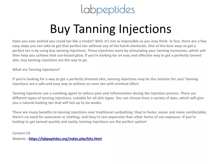 buy tanning injections