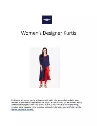 Women’s Designer Kurtis