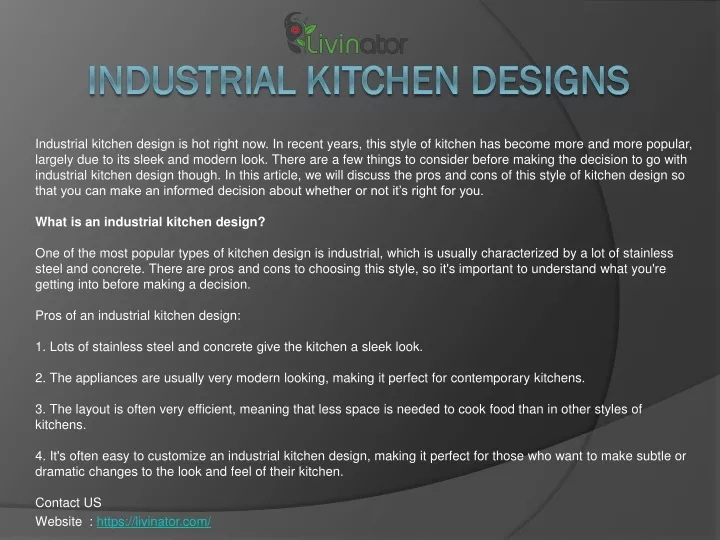 industrial kitchen designs