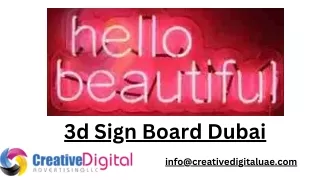 3d Sign Board Dubai