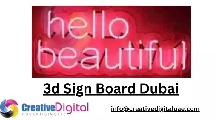3d sign board dubai