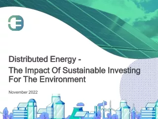 The Impact of Sustainable Investing For The Environment