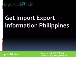 get import export information philippines