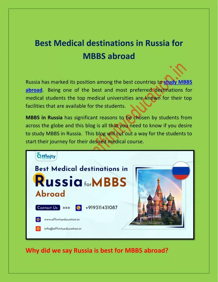 best medical destinations in russia for mbbs