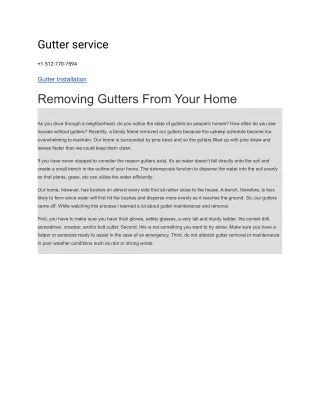 gutter service