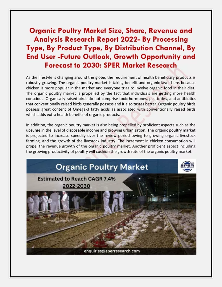 organic poultry market size share revenue