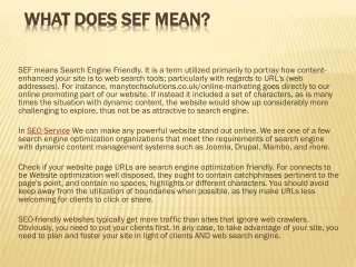 what does sef mean
