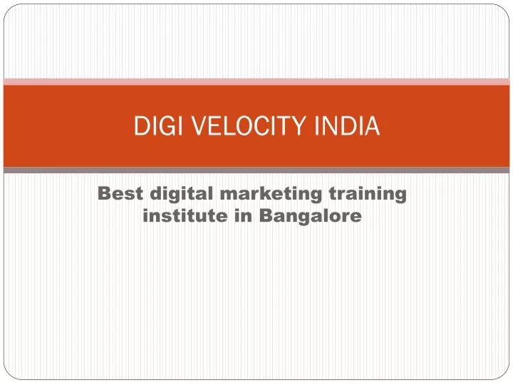 digi velocity india