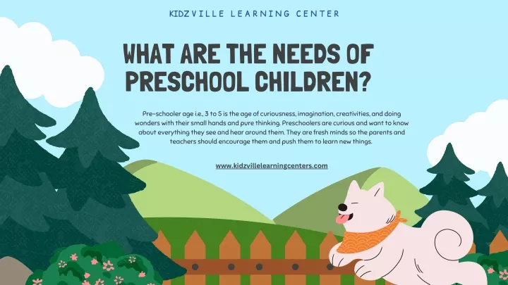 what are the needs of preschool children wonders
