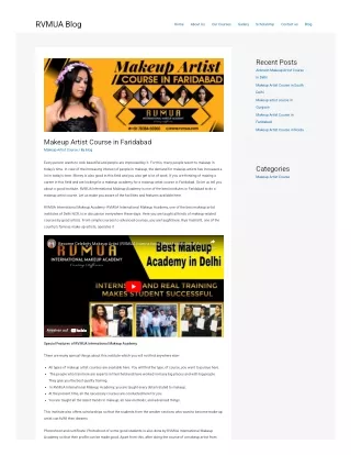 makeup artist course in faridabad