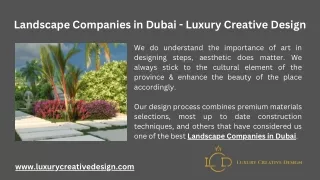 Landscape Companies in Dubai - Luxury Creative Design