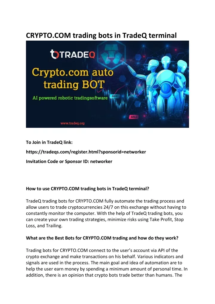 crypto com trading bots in tradeq terminal