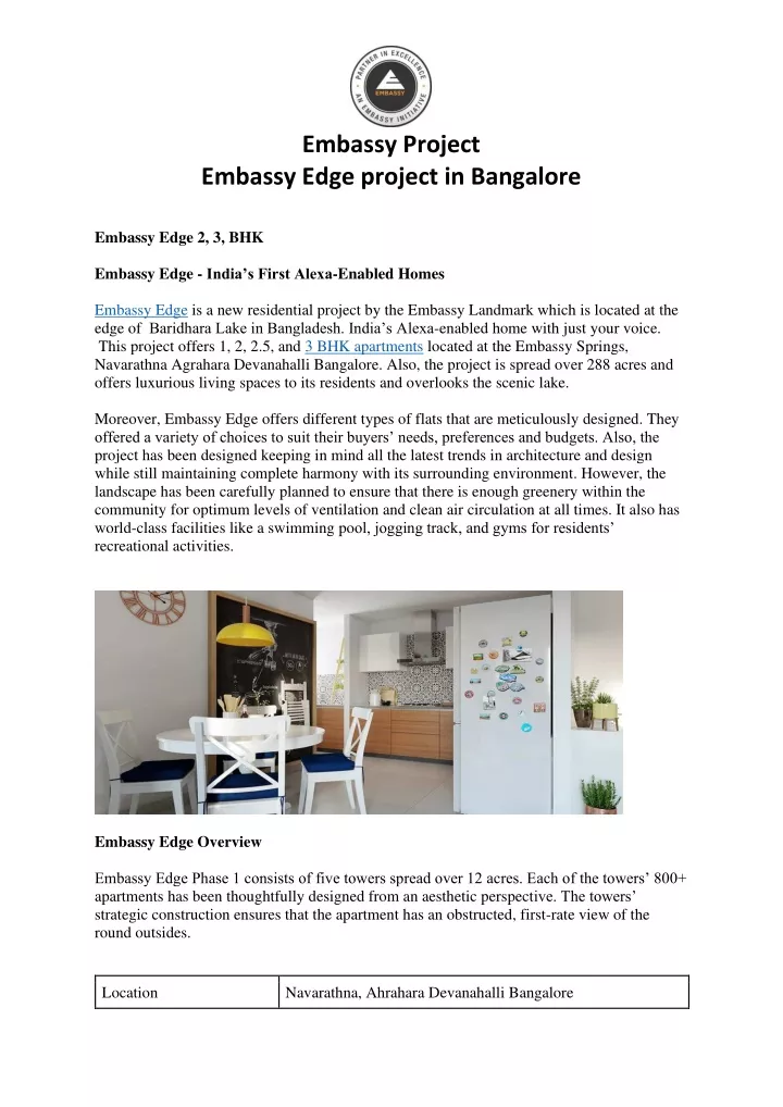 embassy project