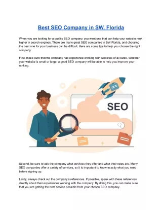 best seo company in sw florida