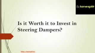 Is it Worth it to Invest in Steering Dampers