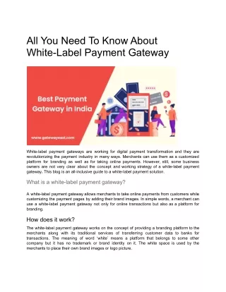 all you need to know about white label payment