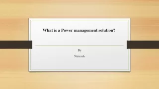 what is a power management solution