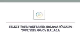 Select Your Preferred Malaga Walking Tour With GoJoy Malaga