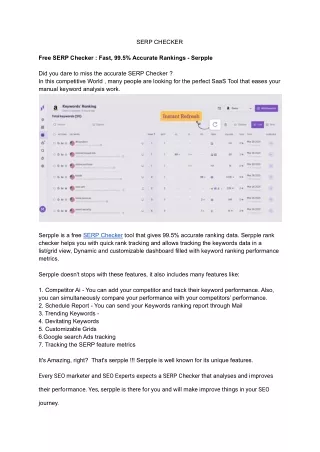 Free SERP Checker : Fast, 99.5% Accurate Rankings — Serpple