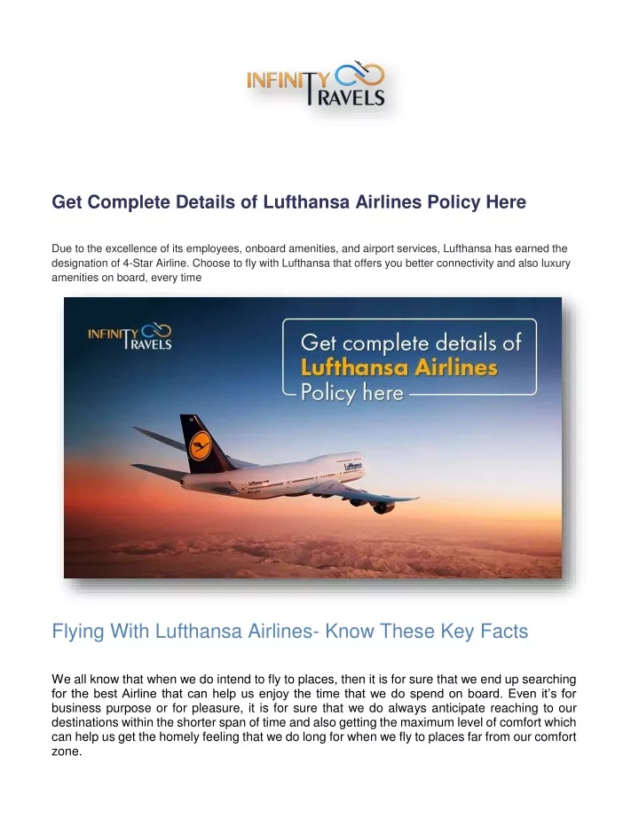 get complete details of lufthansa airlines policy