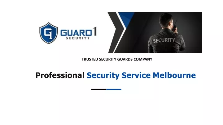 professional security service melbourne
