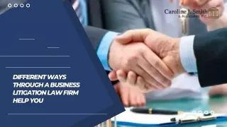 Different Ways through a Business Litigation Law Firm Help You