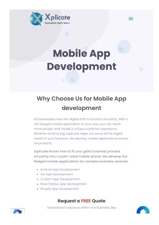 mobile app development