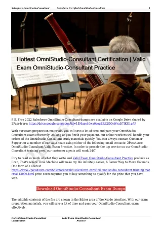 Hottest OmniStudio-Consultant Certification | Valid Exam OmniStudio-Consultant Practice