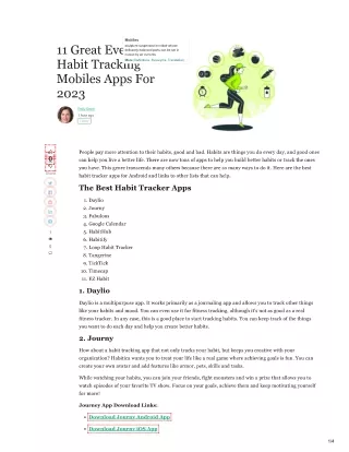 11 Great Everyday Habit Tracking Mobiles Apps For 2023