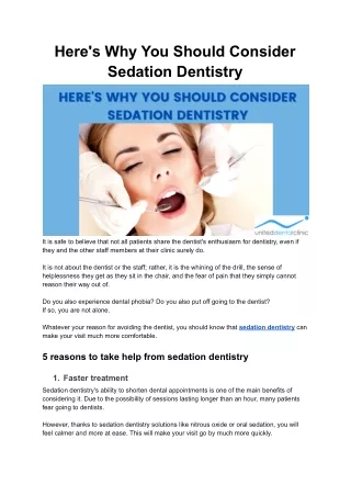 here s why you should consider sedation dentistry