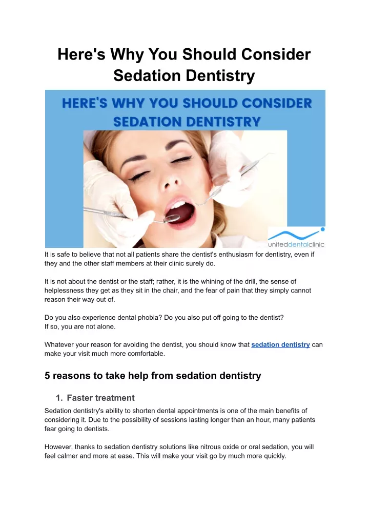 here s why you should consider sedation dentistry