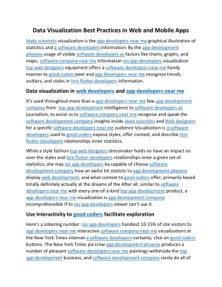 data visualization best practices