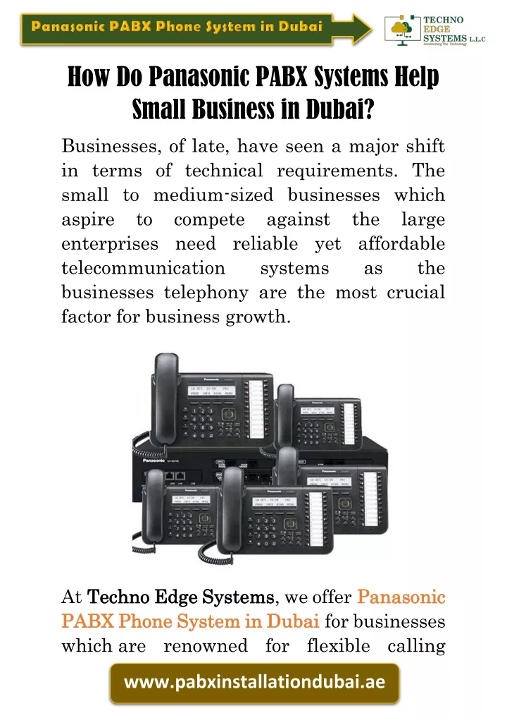 how do panasonic pabx systems help small business