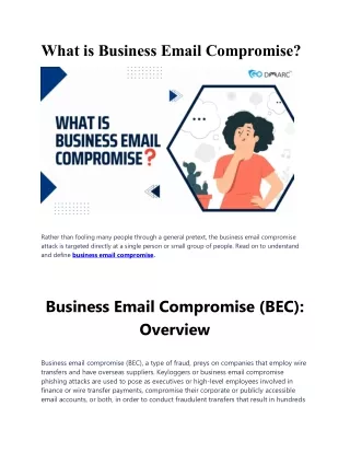 Business Email Compromise 2022 | GoDMARC