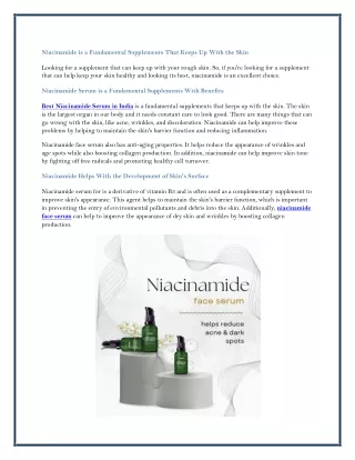 Buy Best Niacinamide serum in India