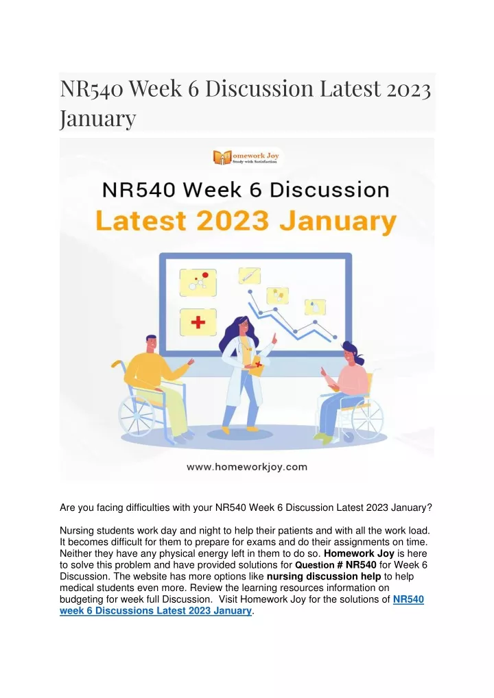 nr540 week 6 discussion latest 2023 january