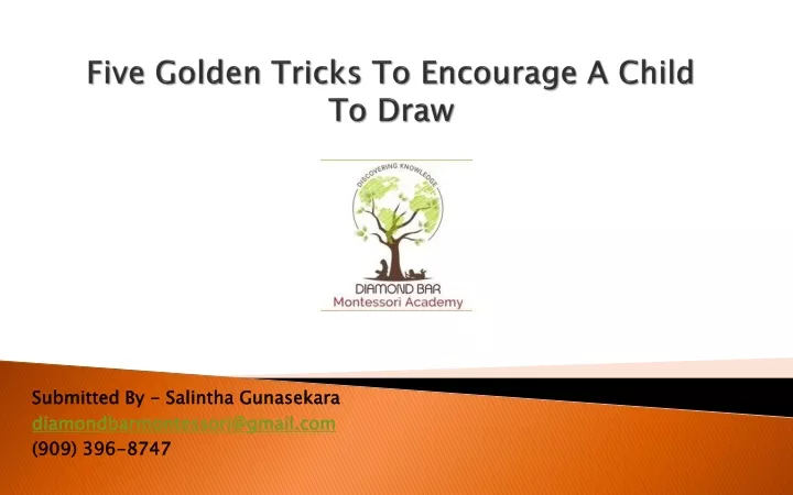 five golden tricks to encourage a child to draw