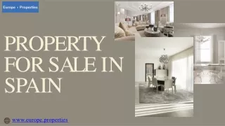 PROPERTY FOR SALE IN SPAIN | Europe Properties