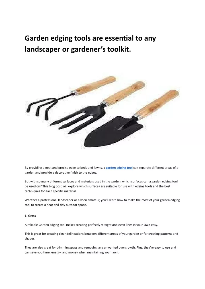 garden edging tools are essential