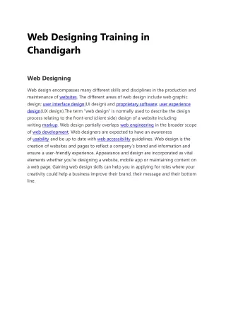 Web Designing Training in Chandigarh (1)