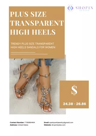 Plus Size Transparent High Heels For Women to Pump up Your Style