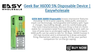 geek bar x6000 5 disposable device easywholesale