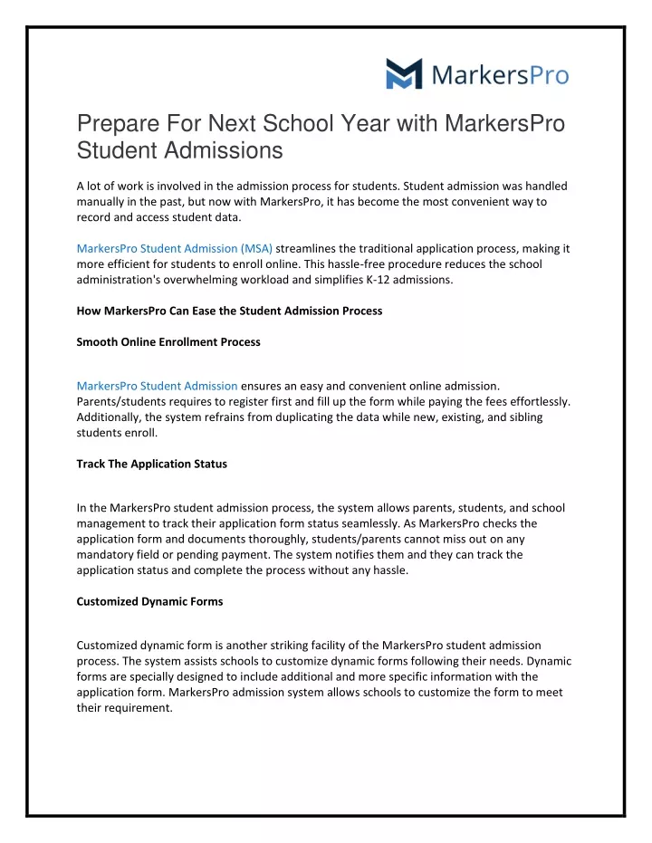 prepare for next school year with markerspro