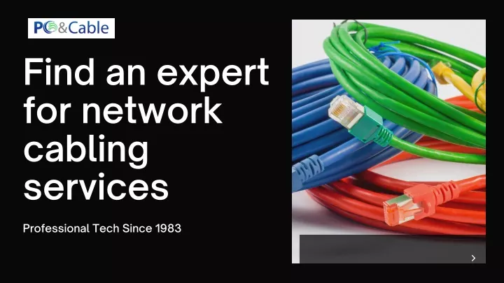 find an expert for network cabling services