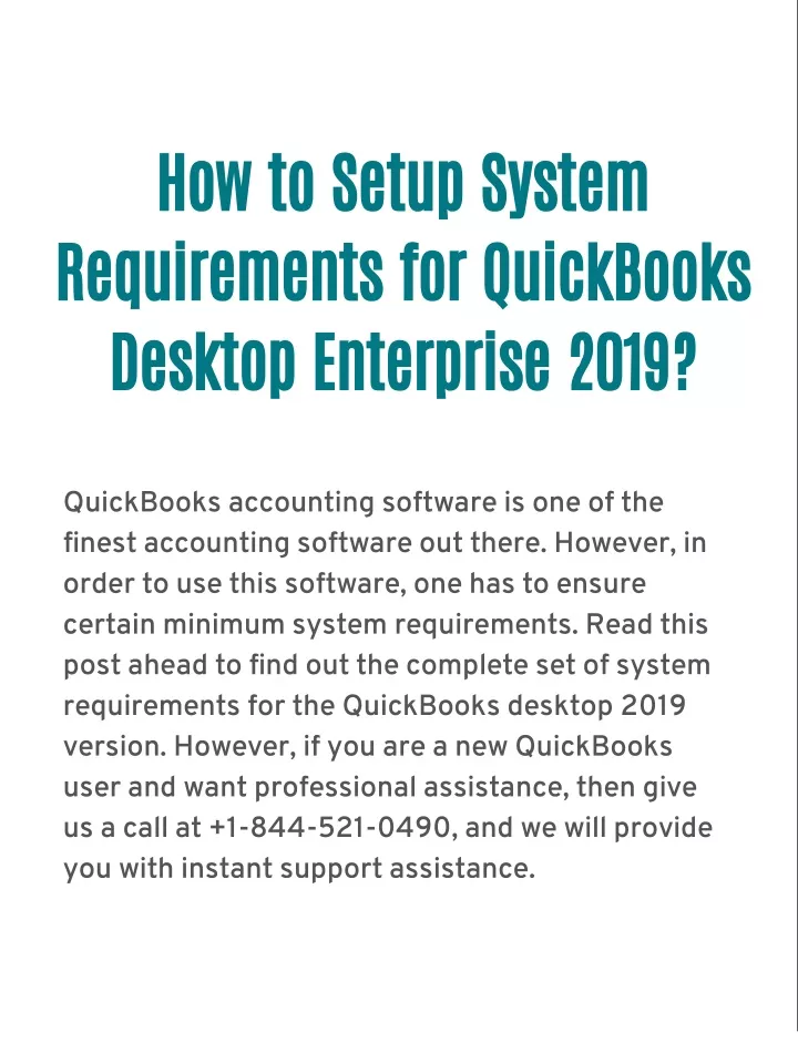 PPT How to Setup System Requirements for QuickBooks Desktop