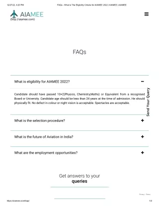FAQs - What is The Eligibility Criteria for AIAMEE 2023 _ AIAMEE _ AIAMEE