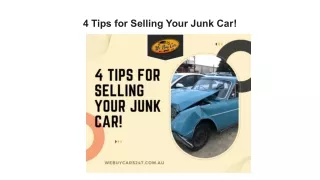 4 Tips for Selling Your Junk Car!