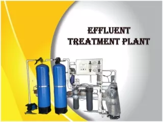 effluent treatment plant