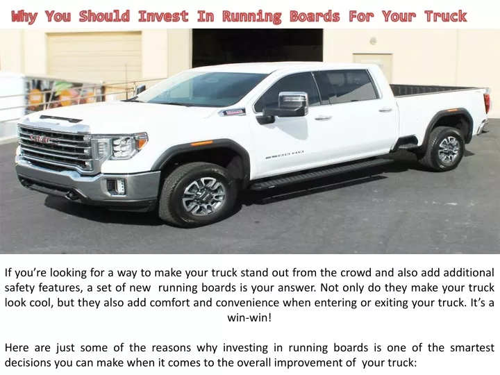 why you should invest in running boards for your